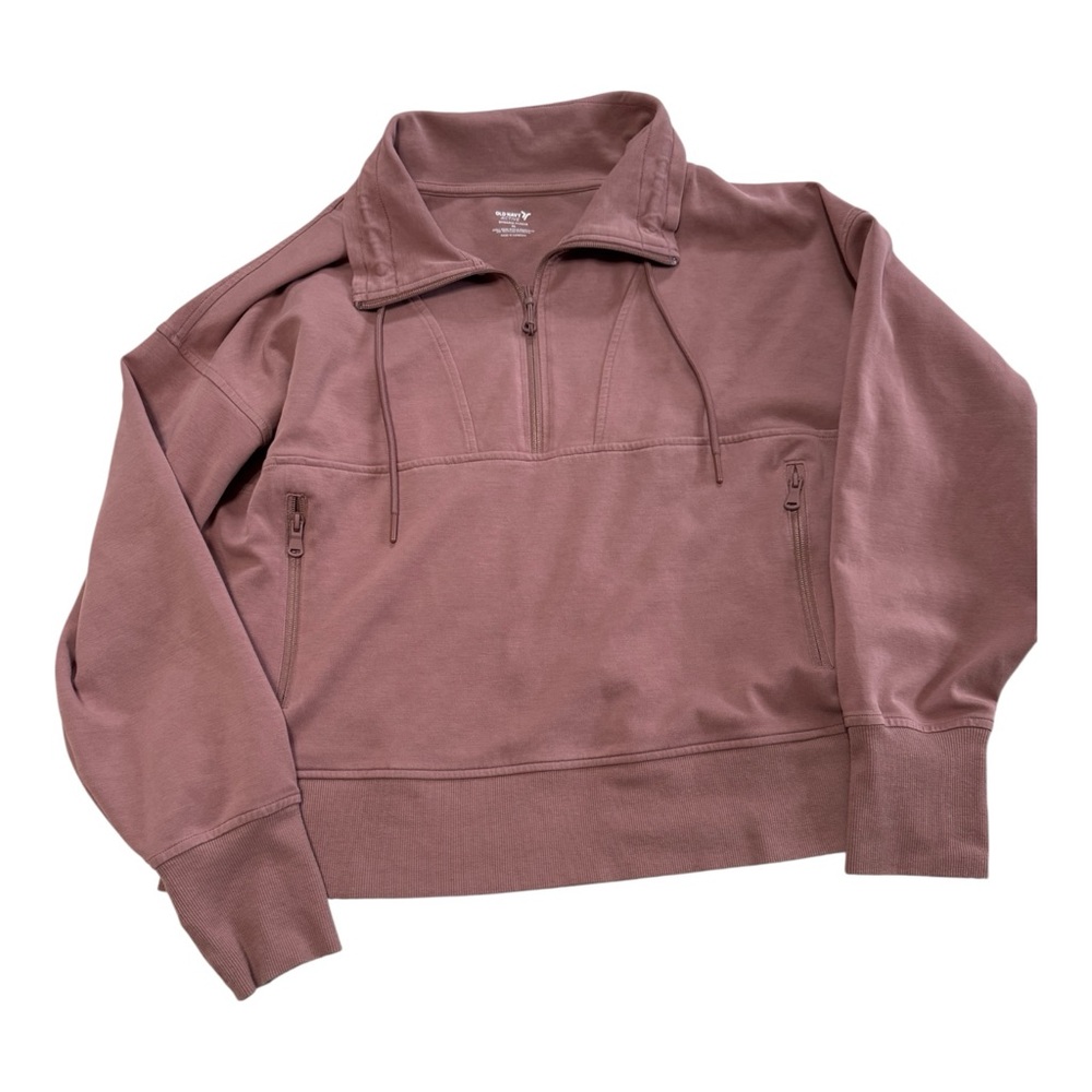 Mauve Quarter-Zip Pullover Old Navy Active Sz XL